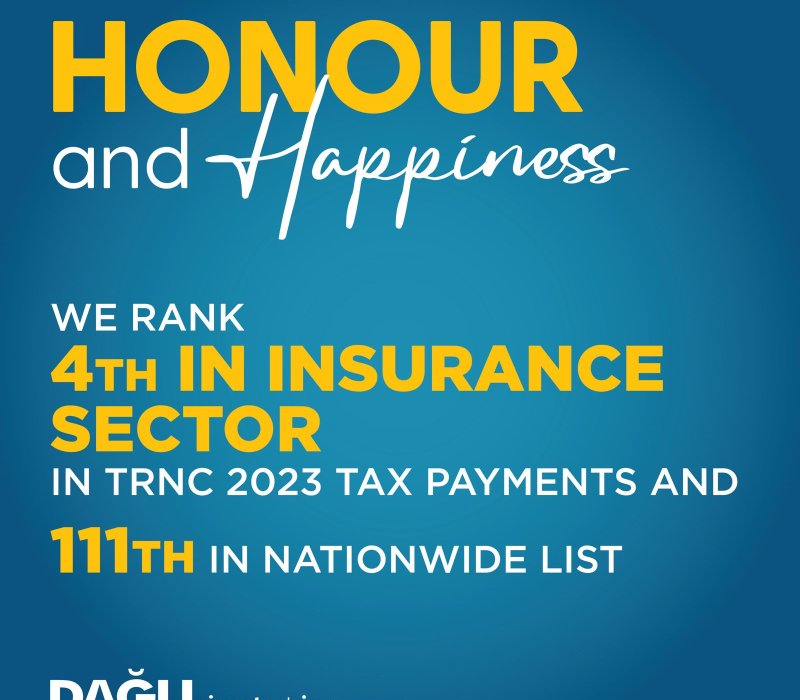 Dagli Insurance Ranks 4th in the TRNC Insurance Sector for 2023 Tax Payments